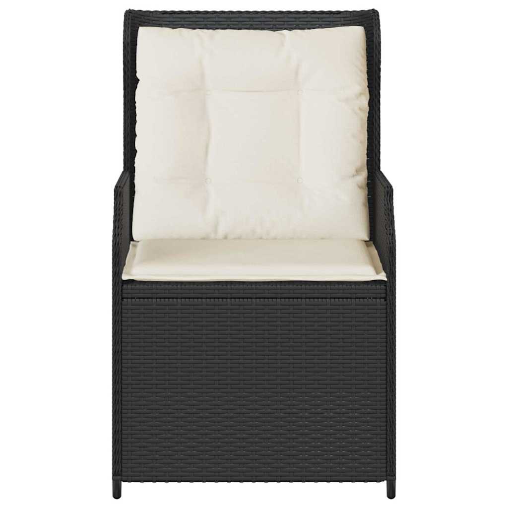 vidaXL Garden Bench 2 pcs Brown poly rattan