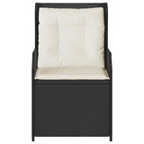 vidaXL Garden Bench 2 pcs Brown poly rattan