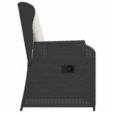 vidaXL Garden Bench 2 pcs Brown poly rattan