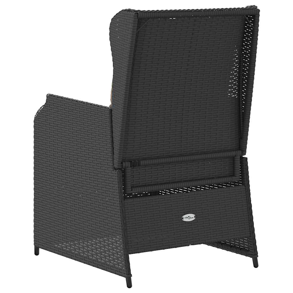 vidaXL Garden Bench 2 pcs Brown poly rattan
