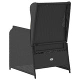 vidaXL Garden Bench 2 pcs Brown poly rattan