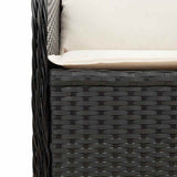vidaXL Garden Bench 2 pcs Brown poly rattan