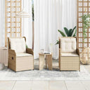 vidaXL Garden Bench 2 pcs Brown poly rattan