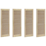 vidaXL Kastdeur met lamellen 39,5x39,4 cm massief grenenhout