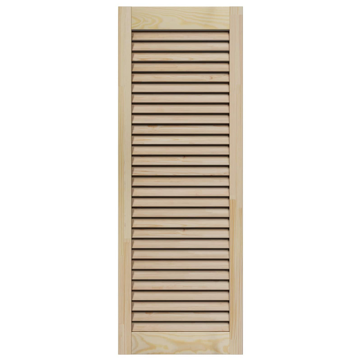 vidaXL Kastdeur met lamellen 39,5x39,4 cm massief grenenhout