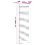 vidaXL Kastdeur met lamellen 39,5x39,4 cm massief grenenhout