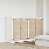 vidaXL Kastdeur met lamellen 39,5x39,4 cm massief grenenhout