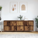 vidaXL Dressoirs 2 st bewerkt hout wit