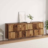 vidaXL Dressoirs 2 st bewerkt hout wit