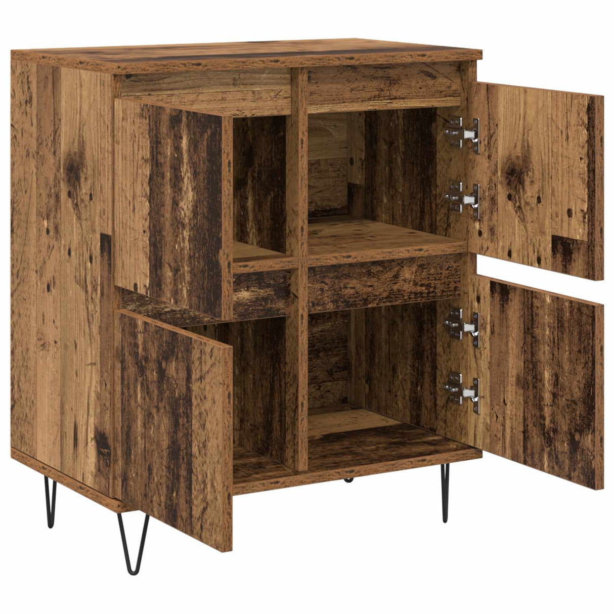 vidaXL Dressoirs 2 st bewerkt hout wit