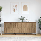 vidaXL Dressoirs 2 st bewerkt hout wit
