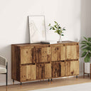 vidaXL Dressoirs 2 st bewerkt hout wit