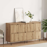 vidaXL Dressoirs 2 st bewerkt hout wit