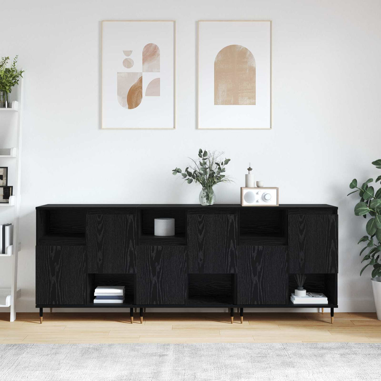 vidaXL Sideboards 2 pcs engineered wood white