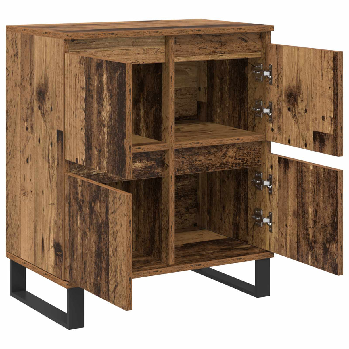 vidaXL Dressoirs 2 st bewerkt hout wit