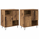 vidaXL Dressoirs 2 st bewerkt hout wit
