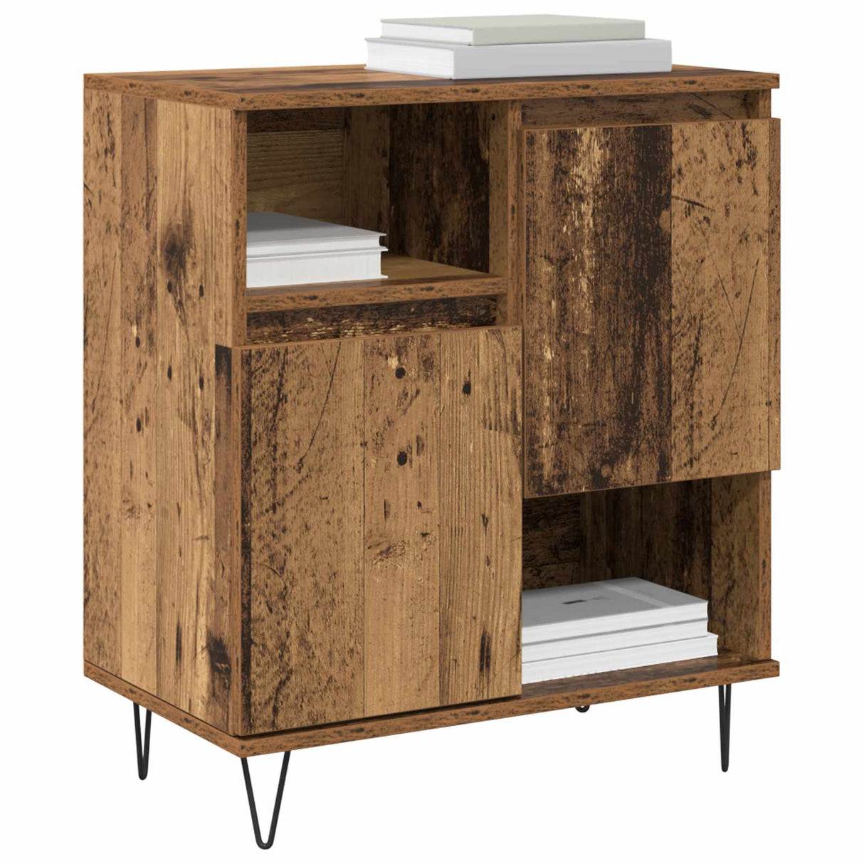 vidaXL Dressoirs 2 st bewerkt hout wit