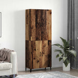 vidaXL Highboard 2 pcs Oud hout Bewerkt hout