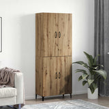 vidaXL Highboard 2 pcs Oud hout Bewerkt hout