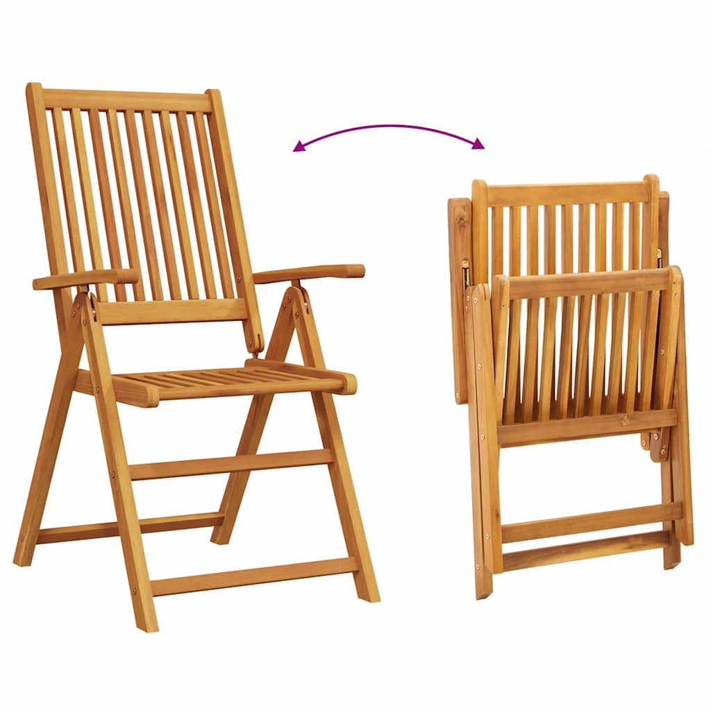 vidaXL 5-Piece Dining Set 140x80x74 cm Solid Acacia Wood