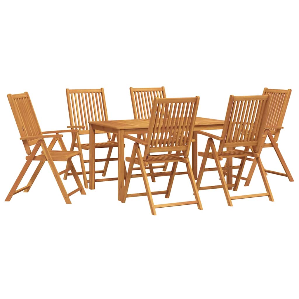 vidaXL 5-Piece Dining Set 140x80x74 cm Solid Acacia Wood