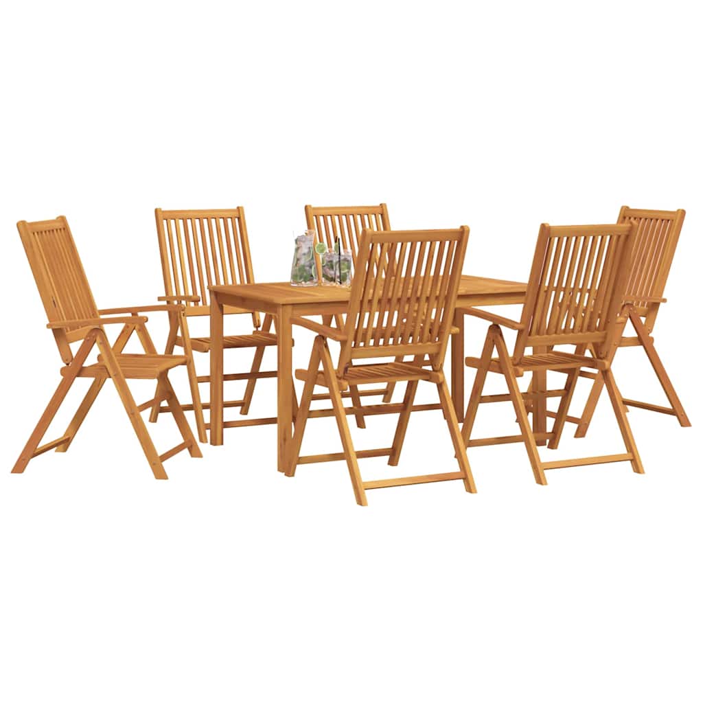 vidaXL 5-Piece Dining Set 140x80x74 cm Solid Acacia Wood
