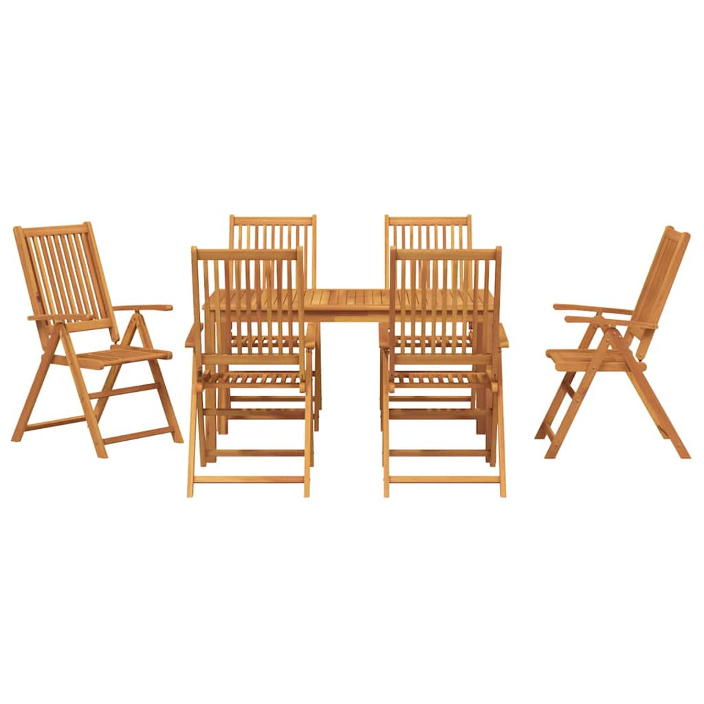 vidaXL 5-Piece Dining Set 140x80x74 cm Solid Acacia Wood