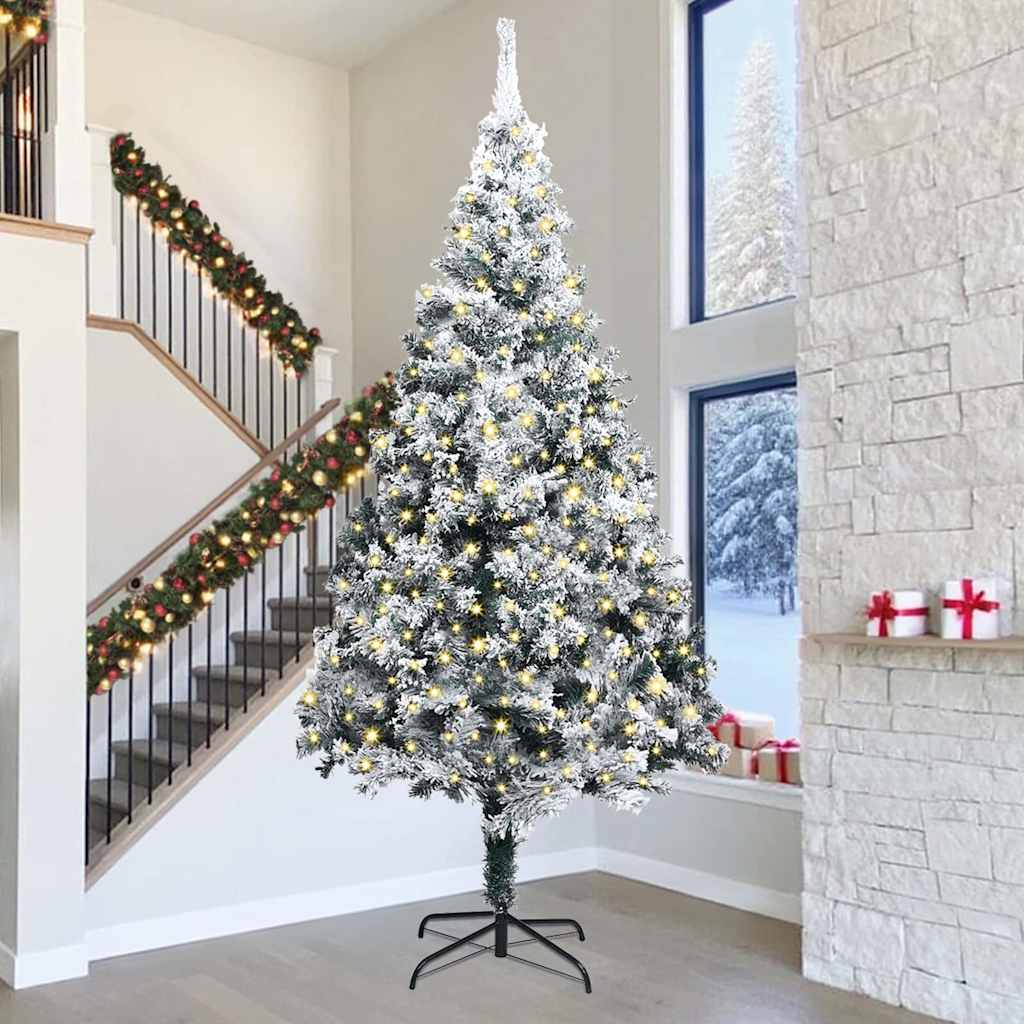 vidaXL Artificial Pre-Lit Christmas Tree Green 400 cm PVC