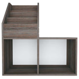 vidaXL Kindertijdschriftenrek 71x30x78,5 cm hout grijs en eikenkleur