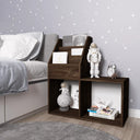 vidaXL Kindertijdschriftenrek 71x30x78,5 cm hout grijs en eikenkleur