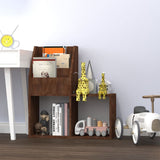 vidaXL Kindertijdschriftenrek 71x30x78,5 cm hout grijs en eikenkleur
