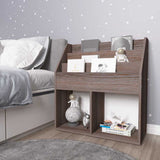 vidaXL Kindertijdschriftenrek 71x30x78,5 cm hout grijs en eikenkleur