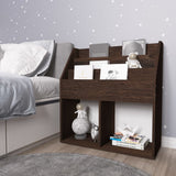 vidaXL Kindertijdschriftenrek 71x30x78,5 cm hout grijs en eikenkleur