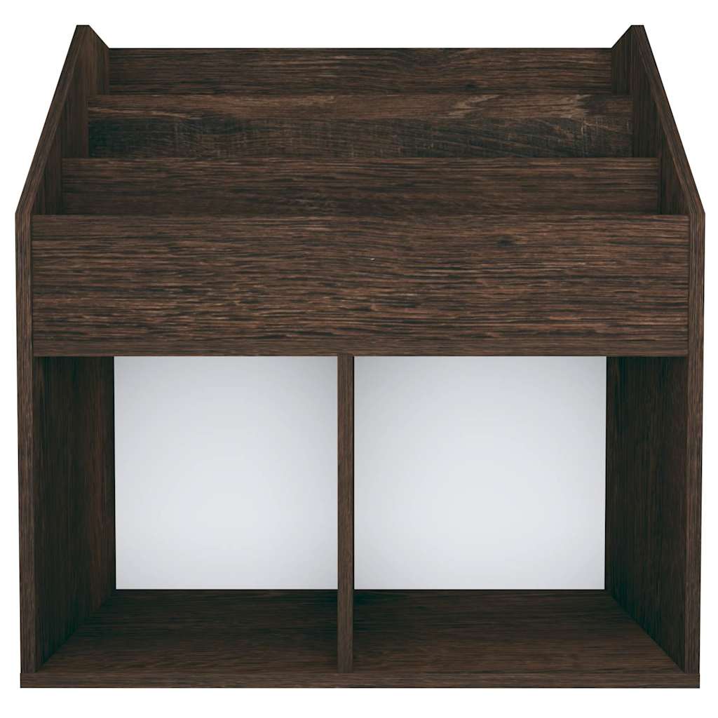 vidaXL Kindertijdschriftenrek 71x30x78,5 cm hout grijs en eikenkleur