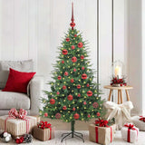 vidaXL Kunstmatige Voorverlichte Kerstboom met Ballenset Groen 150 cm
