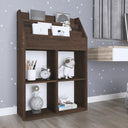 vidaXL Kindertijdschriftenrek 71x30x114 cm bewerkt hout betongrijs