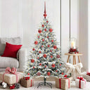 vidaXL Kunstmatige Voorverlichte Kerstboom met Ballenset Groen 150 cm
