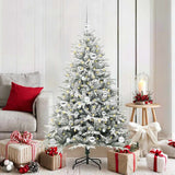 vidaXL Kunstmatige Voorverlichte Kerstboom met Ballenset Groen 150 cm