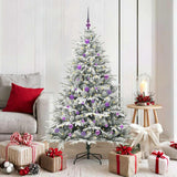 vidaXL Kunstmatige Voorverlichte Kerstboom met Ballenset Groen 150 cm
