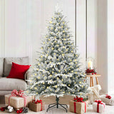 vidaXL Kunstmatige Voorverlichte Kerstboom met Ballenset Groen 150 cm