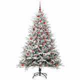 vidaXL Kunstmatige Voorverlichte Kerstboom met Ballenset Groen 150 cm