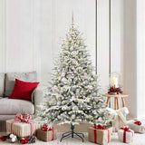 vidaXL Kunstmatige Voorverlichte Kerstboom met Ballenset Groen 150 cm