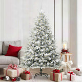 vidaXL Kunstmatige Voorverlichte Kerstboom met Ballenset Groen 150 cm