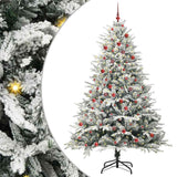 vidaXL Kunstmatige Voorverlichte Kerstboom met Ballenset Groen 150 cm