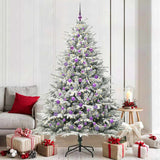 vidaXL Kunstmatige Voorverlichte Kerstboom met Ballenset Groen 150 cm