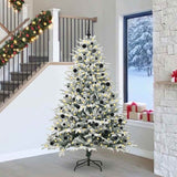vidaXL Kunstmatige Voorverlichte Kerstboom met Ballenset Groen 150 cm