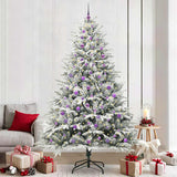 vidaXL Kunstmatige Voorverlichte Kerstboom met Ballenset Groen 150 cm