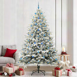 vidaXL Kunstmatige Voorverlichte Kerstboom met Ballenset Groen 150 cm