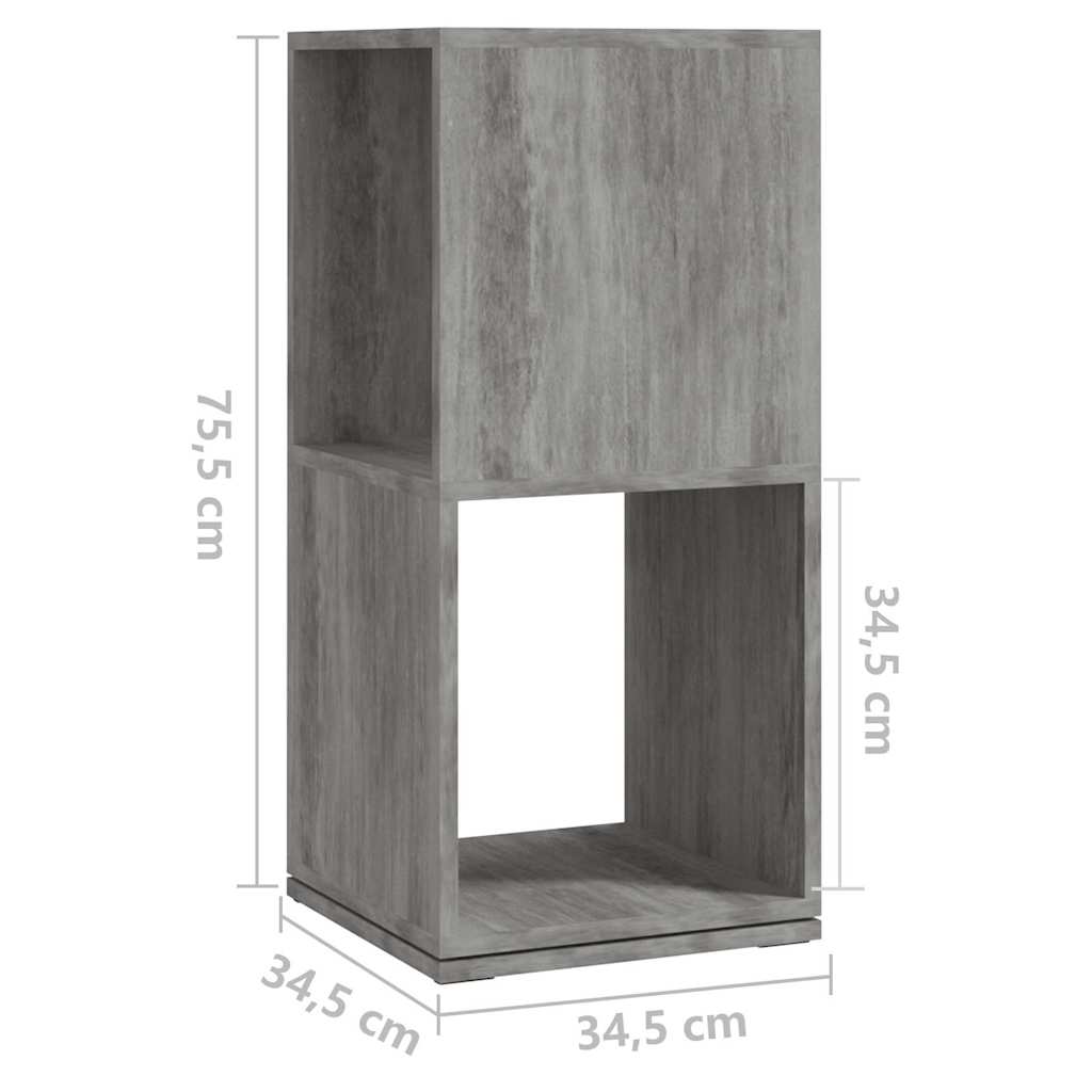 vidaXL Draaikast 34,5x34,5x75,5 cm spaanplaat wit