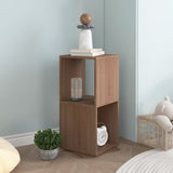 vidaXL Draaikast 34,5x34,5x75,5 cm spaanplaat wit